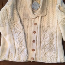 Ladies Short Cardigan Natural