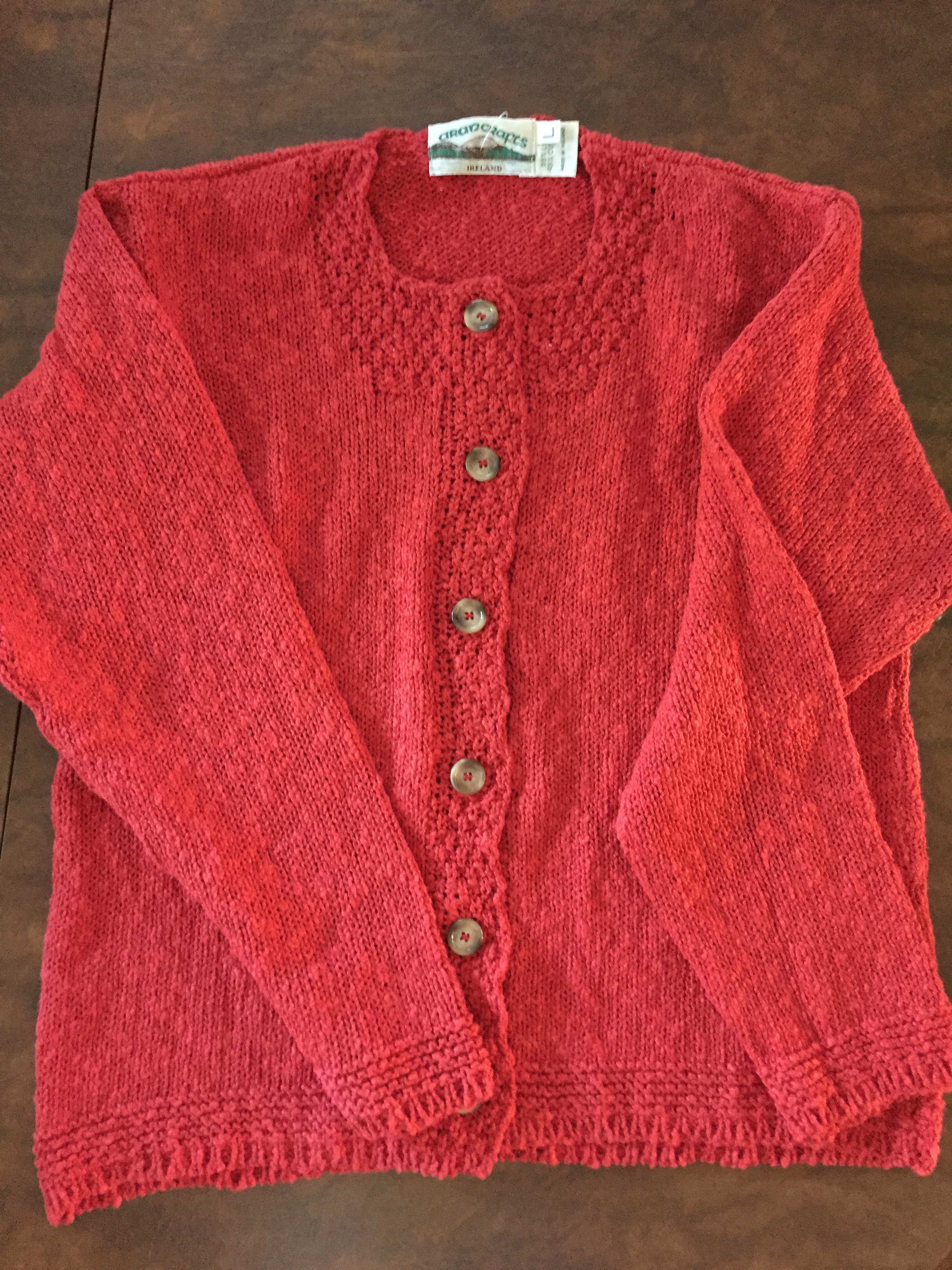 Ladies Short Cardigan Red (Large Only) – Kitty's Irish Gifts