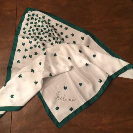 Square Scarf Ireland with Shamrocks