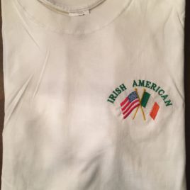 T-Shirt White Irish American (Large Only)