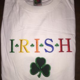 T-Shirt White with IRISH