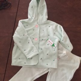 Baby Outfit Fleece Light Green (24 Months Only)