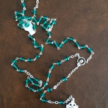 green-beaded-rosary-with-celtic-cross