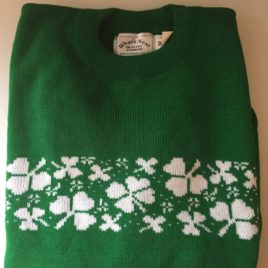 Sweater Green with Shamrocks Childs (Size 12 Only)