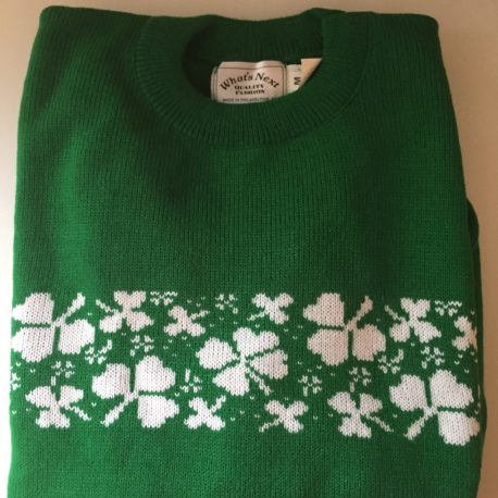 sweater-green-with-shamrocks-adult-medium-only