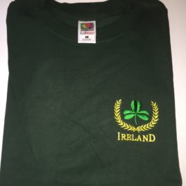 T-Shirt Green Ireland with Shamrock