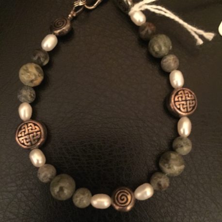 celtic-beaded-bracelet-with-connemara-marble-and-freshwater-pearls