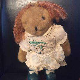 Irish Girl Bear with Stand 12″ Tall