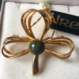 Shamrock Pin (w/ Connemara Marble Center)