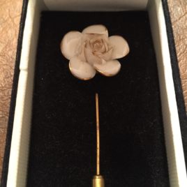 Belleek Flower Pin