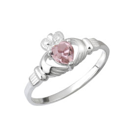 S26610-6 Sterling Silver Claddagh Birthstone June