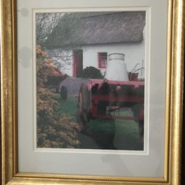 “Irish Cottage” Print Matted and Framed 12″x16″