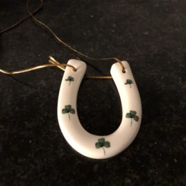 Ceramic Horseshoe Ornament – 2″ x 2.5″