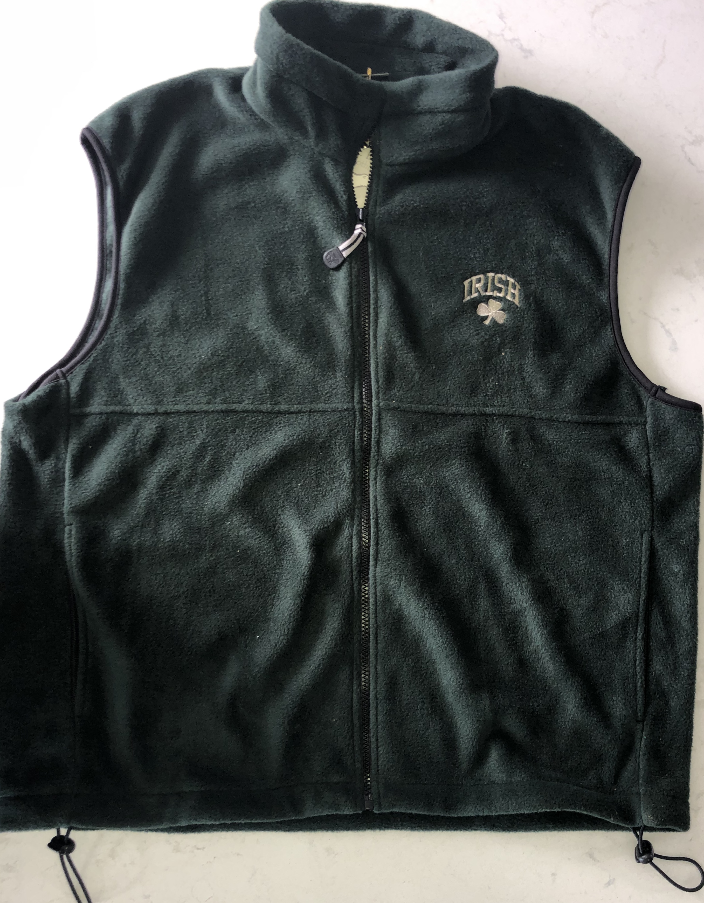 Dark Green “Irish” Fleece Vest – Kitty's Irish Gifts