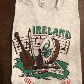 “Ireland” Gray Musical Instruments T-Shirt  (XXL Only)