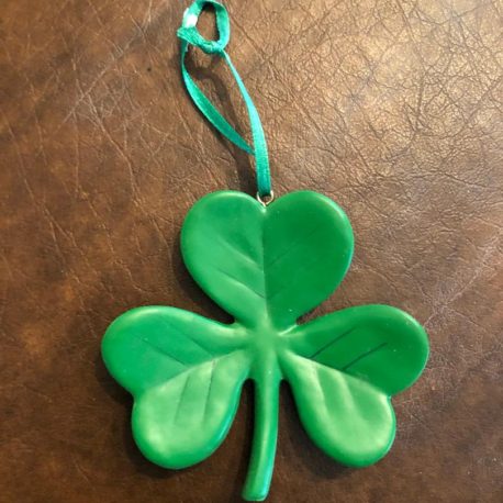 Green Shamrock Christmas Ornament