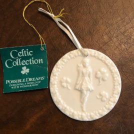 Ceramic Possible Dreams Irish Step Dance Christmas Ornament 3″ Diameter