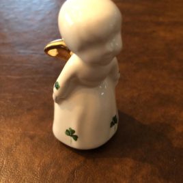 Ceramic Shamrock Angel Figurine 3.25″