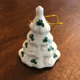 Ceramic Shamrock Christmas Tree Christmas Ornament 3″