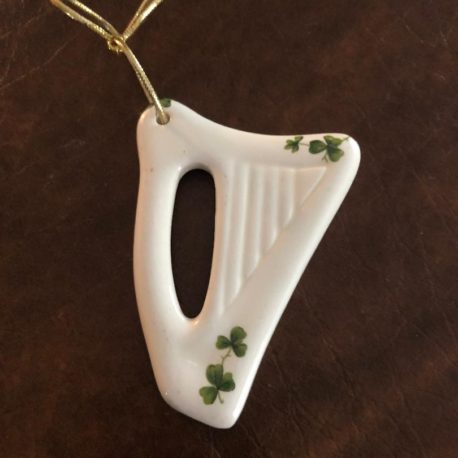 Shamrock Harp Christmas Ornament