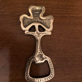 Brass Shamrock Bottle Opener 4″