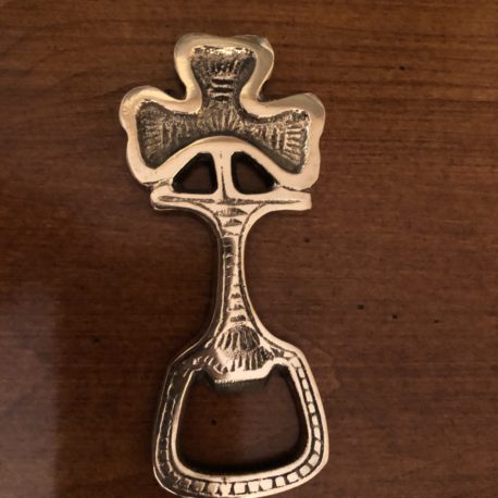 Brass Shamrock Bottle Opener